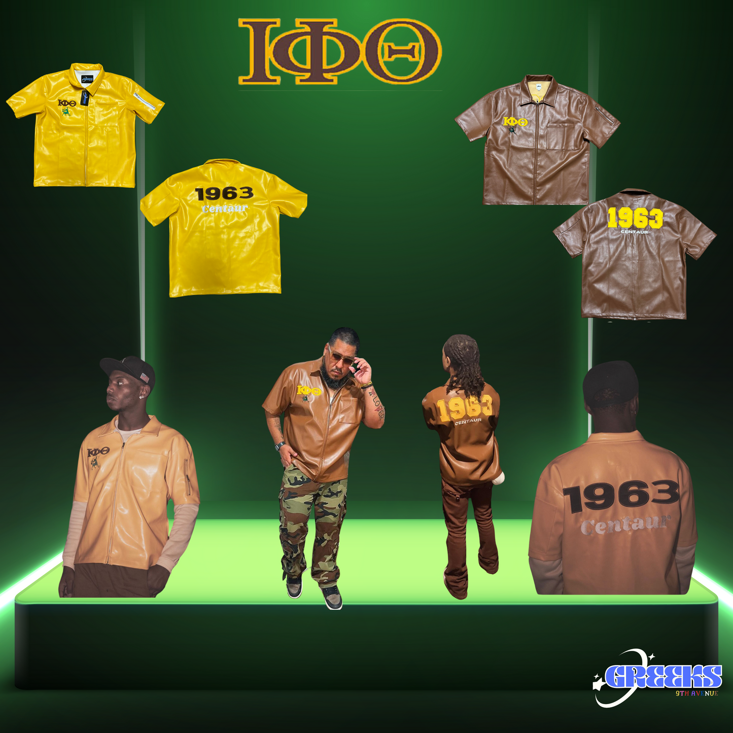 Iota Phi Theta Leather Zip Up