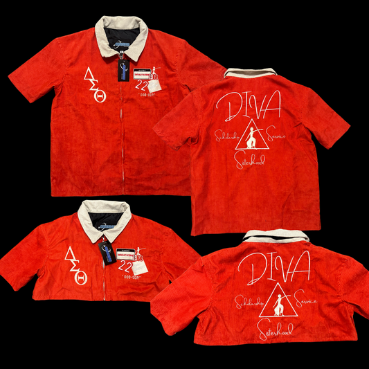 Delta Sigma Theta Corduroy Zip Up